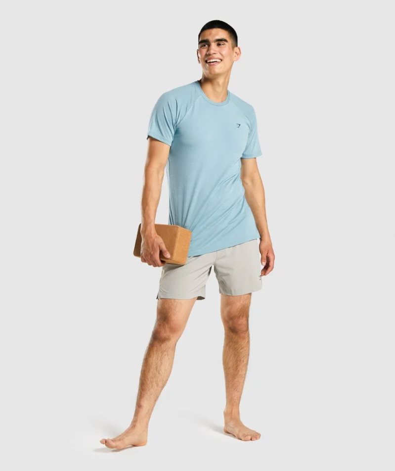 Men's Gymshark Studio Shorts Light Grey | CA 60835A